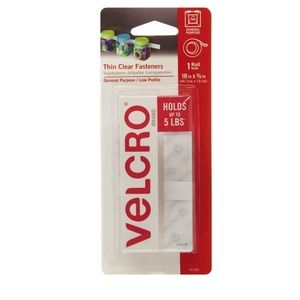 (Many Avail.) Velcro Clear 18in x 3/4in Strip Tape
